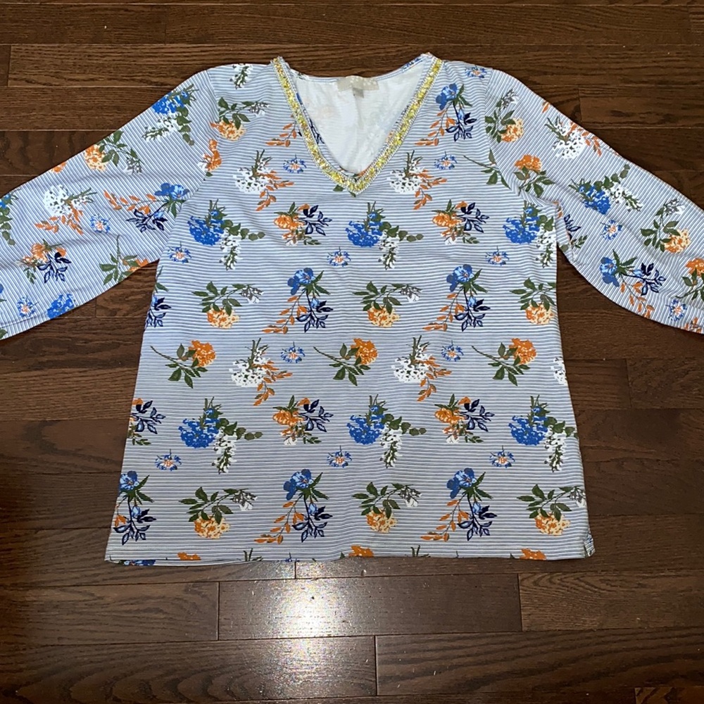 Floral embellished blouse